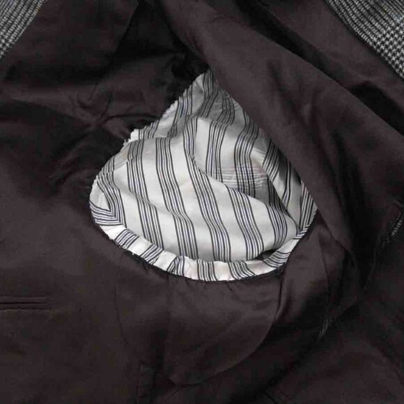 Brooks Brothers Own Make Gray Thick Wool Flannel Winter Suit Plaid Size 50R - Picture 6 of 8